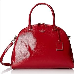 **PRICE DROP** Kate Spade - RARE - small pearl, cedar street patent, dynasty red